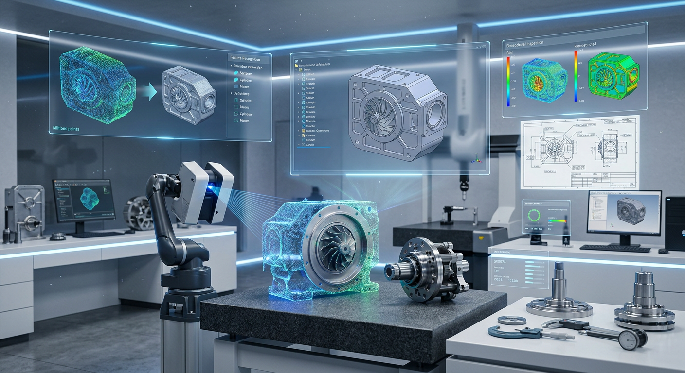 Digital piping and CAD engineering lab with robotic scanning and isometric drawings